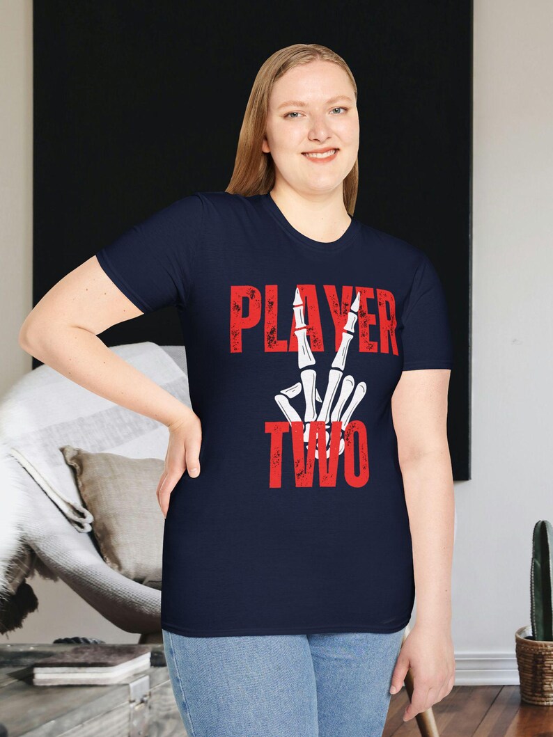 Player Two Skeletal Hand Gaming T-Shirt: Unisex Gamer Apparel image 9