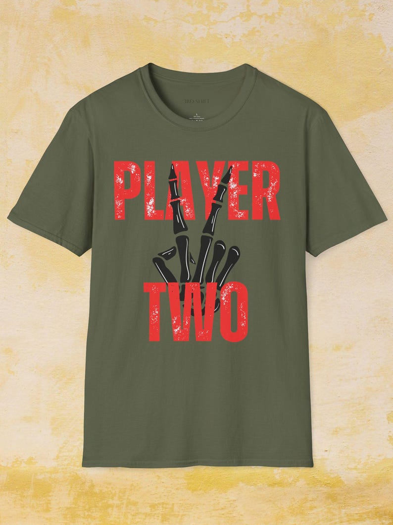Player Two Skeletal Hand Gaming T-Shirt: Unisex Gamer Apparel image 3