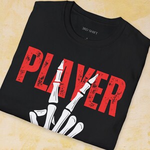 Player Two Skeletal Hand Gaming T-Shirt: Unisex Gamer Apparel image 5