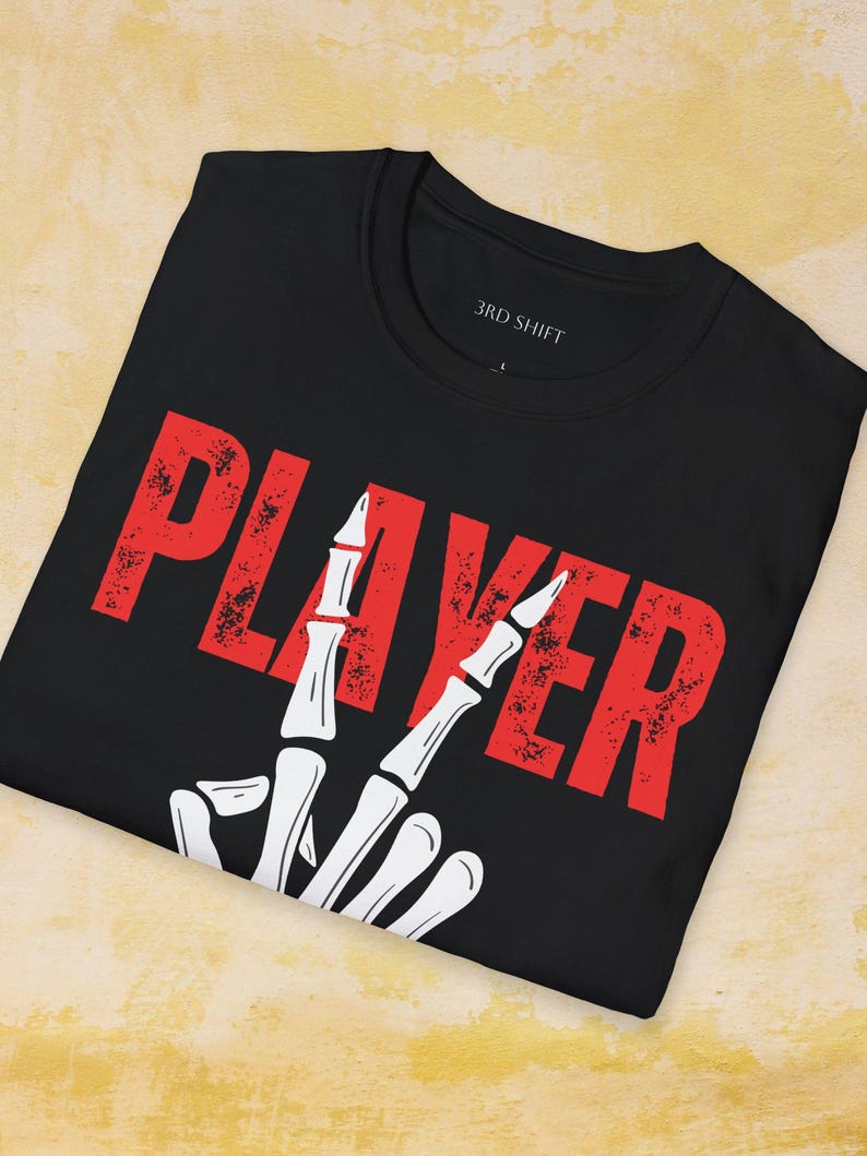 Player Two Skeletal Hand Gaming T-Shirt: Unisex Gamer Apparel image 5