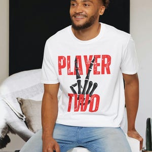 Player Two Skeletal Hand Gaming T-Shirt: Unisex Gamer Apparel image 6