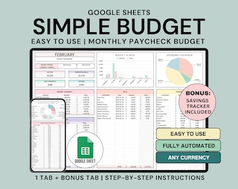 Monthly Budget Spreadsheet Google Sheets Budget by Paycheck Template Personal Finance Income and Expense Tracker Spreadsheet Bill Tracker