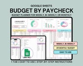 Budget by Paycheck Google Sheets Spreadsheet Monthly Paycheck Budget Biweekly Weekly Budget Planner Easy Budget Spreadsheet Expense Tracker