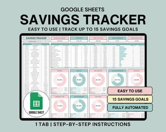 Savings Tracker Spreadsheet Sinking Funds Tracker Google Sheets Personal Finance Tracker Template Money Savings Planner Money Management