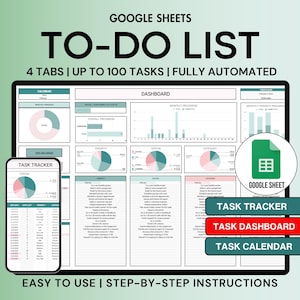 To Do List Tracker Spreadsheet Task Tracker Google Sheet Daily Weekly Checklist Task Manager Template To Do List Calendar Daily Task Planner