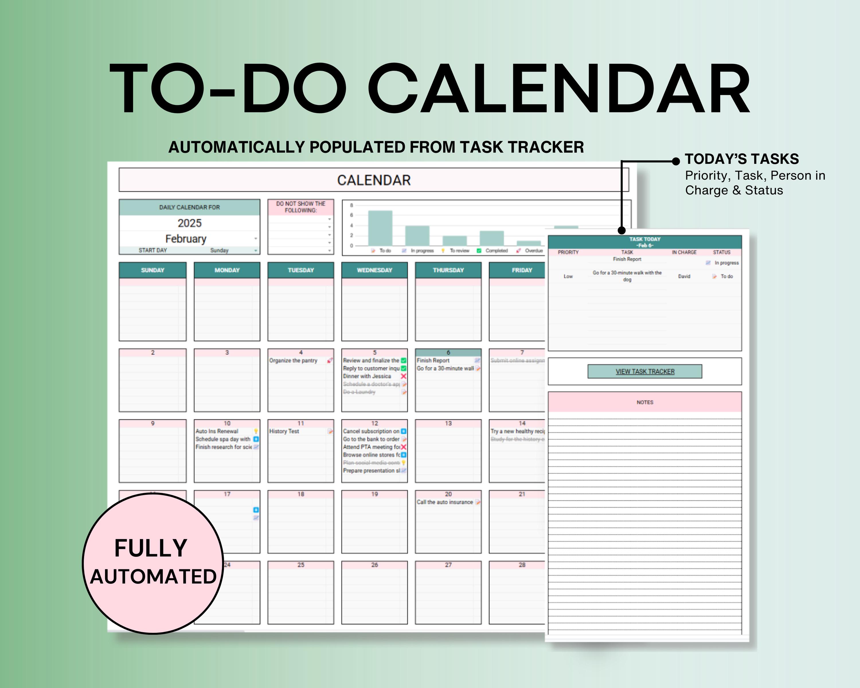 To Do List Tracker Spreadsheet Task Tracker Google Sheet Daily Weekly ...