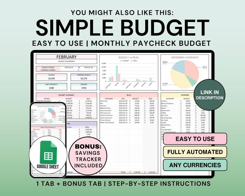 Bill Tracker Spreadsheet Google Sheets Bill Calendar Template Monthly ...