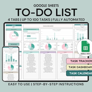 To Do List Tracker Spreadsheet Monthly Daily Task Planner Google Sheets Daily Checklist Task Tracker Template Monthly To Do List Calendar