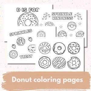 Donut Malseiten, Donut Geburtstagsparty Aktivität, Donut Babyparty, Kinder Malseiten, Klassenzimmer Aktivität, zum sofortigen Download