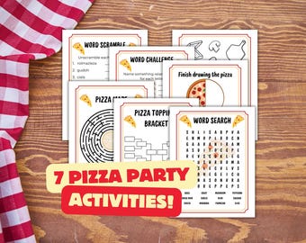 Pizza Party Games, Pizza Activity Bundle, Pizza Birthday Party, Classroom Pizza Day, Pizza Lover Games, National Pizza Day Activities