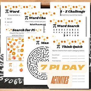 Pi Day activity bundle, March 14 games, Classroom activities, Math games, Fun Teacher Ideas, Pi day games, Math printable, Instant download