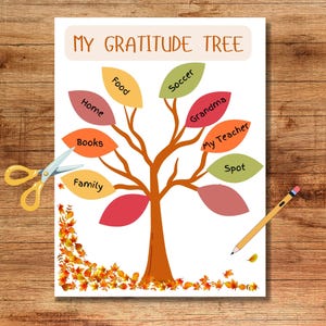 Gratitude Tree Activity, Thankful Tree Activity, Thanksgiving Activity, Fall craft