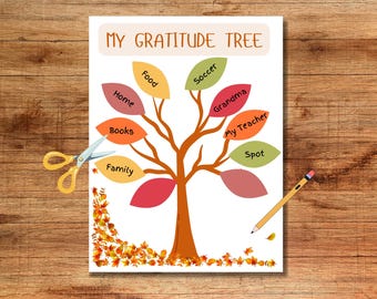 Gratitude Tree Activity, Thankful Tree Activity, Thanksgiving Activity, Fall craft