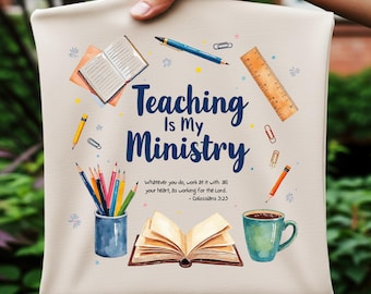 Christian Teacher, png-bestand: bijbelvers Faith-shirt, sublimatieontwerp