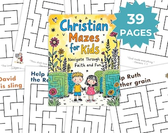 Christian Mazes for Kids | Bible Printable Games for Sunday School & Home
