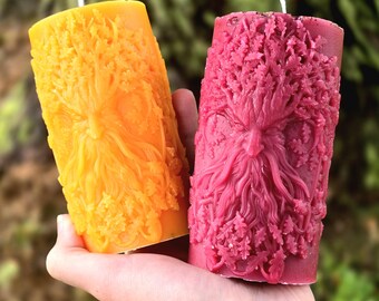 FINAL CALL Tree Candle | Tree with Face | Intention Candle | Handcrafted Soy Wax Candle | Witchy Candle | Unique Candle | Witchcraft