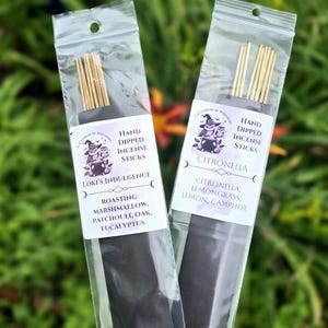 Incense Sticks 11” | Hand Dipped | Basic, Sabbat, and Deity | Pagan | Witchcraft | Smoke Aroma | Aromatherapy | Cleansing | Home Fragrance