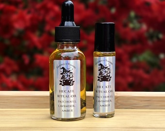 Aceite corporal ritual de deidad / Aceite de unción / Aceite de intención artesanal / Aceite de manifestación / Afrodita / Aceite de Hécate / Perséfone / Medusa