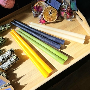 10 Inch Taper, Scented Intention Candle, Witchcraft, Spirituality, Manifestation, Homemade Handcrafted, Spell Candle Set, Hand Poured Candle