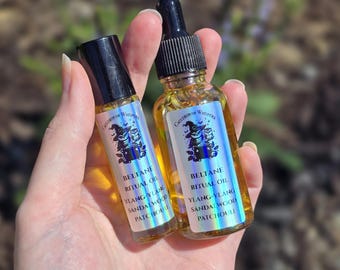 Huiles d'onction rituelles du Sabbat - Kit complet | Huile rituelle | Sorcellerie | Huile corporelle | Fabriqué à la main | Fournitures du Sabbat | Fournitures de sorcellerie