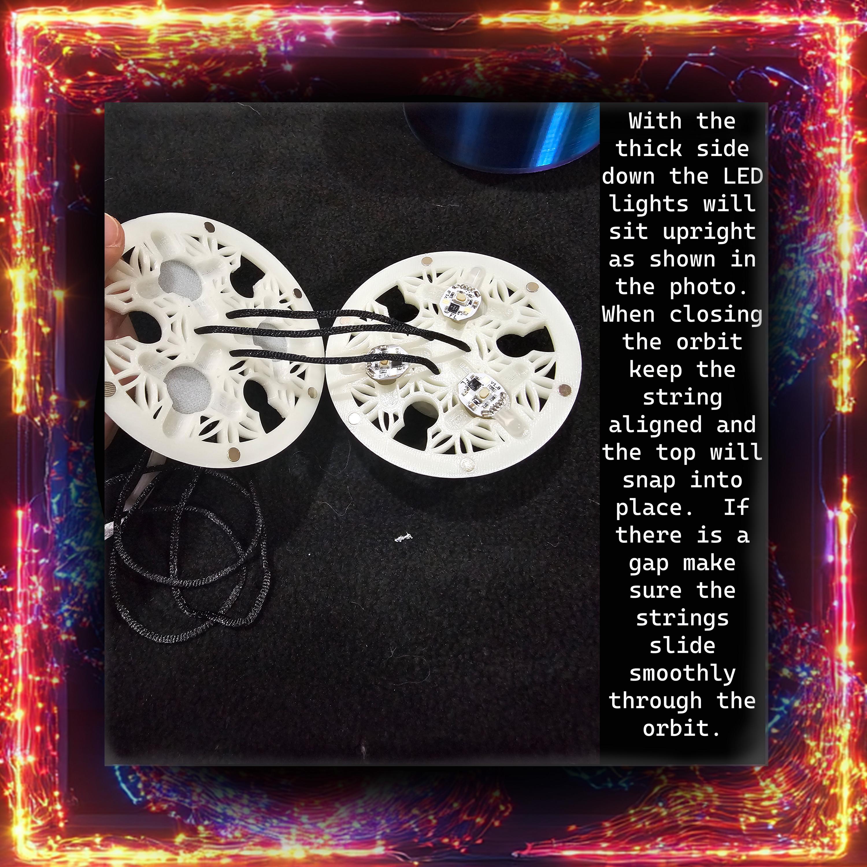 LED Flow Orbit Toy: Glofx Nano Lights, Flower of Life Rave Spinner