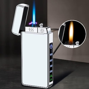 3 in 1 BUTANE+ARC LIGHTER Plasma Torch Soft Flame Butane Rechargeable Flashlight