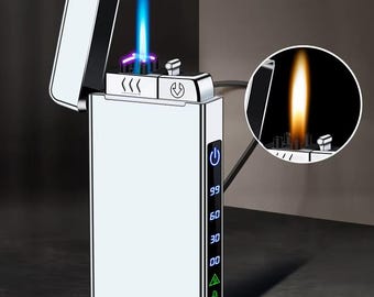 3 in 1 BUTANE+ARC LIGHTER Plasma Torch Soft Flame Butane Rechargeable Flashlight