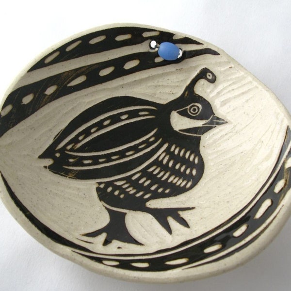Kicking Quail Bead Dish