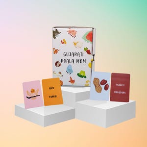 Gujarati-English Flash Cards Bundle | Bilingual Learning for Kids | Preschool & Toddler Language Cards | Educational Printable PDF