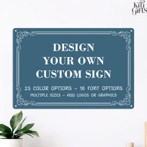 Custom Metal Sign,Personalised Colour Hanging Plaque,Outdoor Sign,Weatherproof Sign,Business Sign,Home Decor,Wall Decor, Wall Hangings