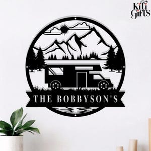 Personalized Motor Home Camper Sign,Custom Camper Sign,Metal Camping Sign,Gift Sign for Campers,RV Campground Sign,Motor Home Sign