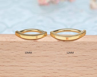 10/12mm Curved Belly Rings Clicker- Surgical Steel -Belly Barbell Piercing -Navel Barbell -Navel Rings -14G