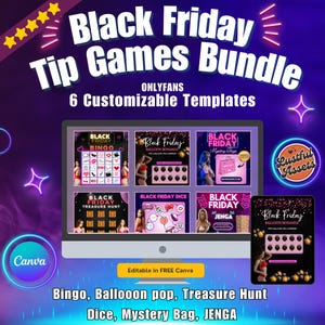 ONLYFANS Black Friday Tipping game Bundle| Onlyfans Tip Game Idea Templates, OF, Fansly Snapchat, camgirls, Content creators Bundle Theme