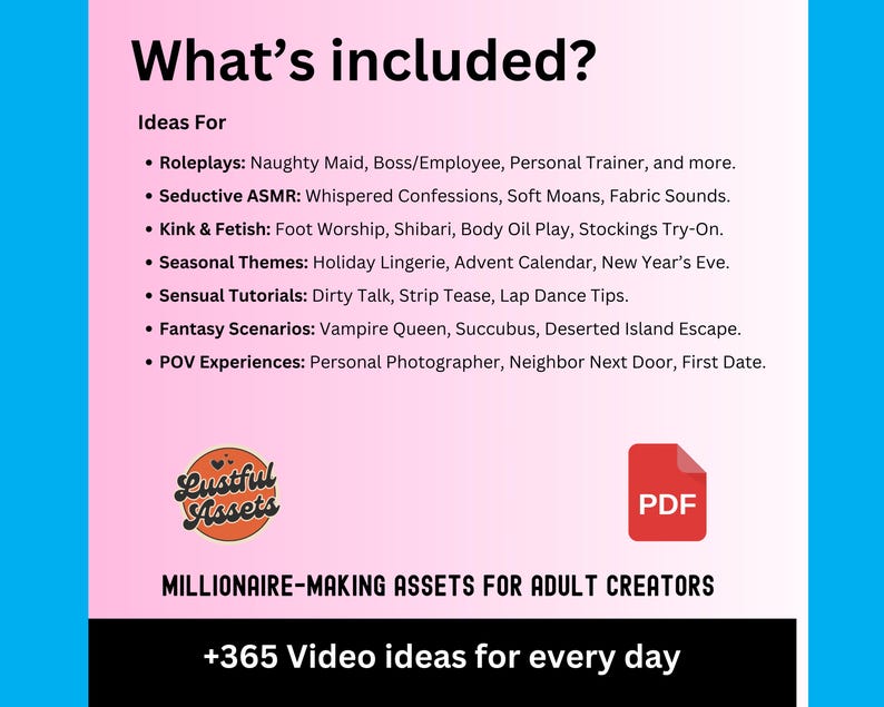 ONLYFANS 365 Video Ideas Bundle | Only Fans Ideas, Content Ideas
