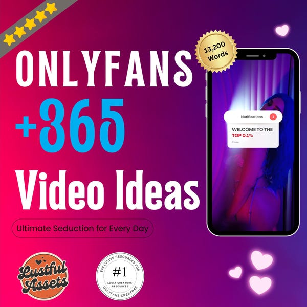 ONLYFANS 365 video ideas Bundle |  Only fans Ideas, Content Ideas, Planner kit, Twitch Camgirl Snapchat Fansly, Marketing tools