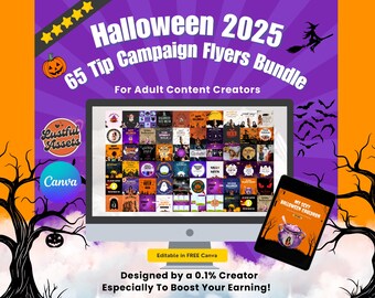 ONLYFANS October Halloween Animated Flyers Bundle|  Themed Templates, Onlyfans Canva