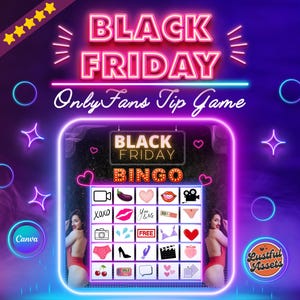 ONLYFANS Black Friday Tipping game, BINGO| Onlyfans Tip Game Idea Templates, OF, Fansly Snapchat, camgirls, Content creators Bundle Theme