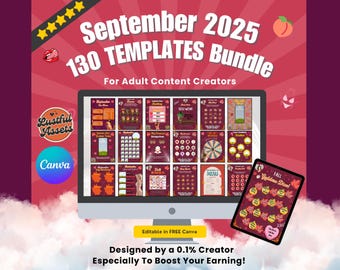 ONLYFANS September flyers Bundle| Onlyfans Fall Promo Graphic Themed Canva Templates, tipping campaign Ideas