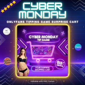 ONLYFANS Cyber Monday Tipping game, Surprise Cart | Tip Game Onlyfans Idea Templates, OF, Fansly Snapchat, camgirls, Content creators Bundle