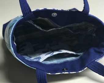 ON SALE: Small Blue Tote Bag - Etsy