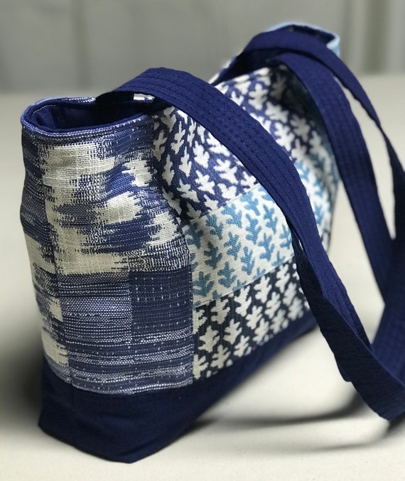 ON SALE: Small Blue Tote Bag - Etsy