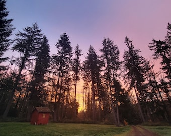Sunset at the Barn Print