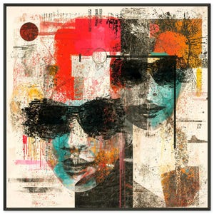 Pop Art Female Faces Poster – Abstract Urban Wall Art – Modern Illustration Print – Limited Edition of 50 Copies