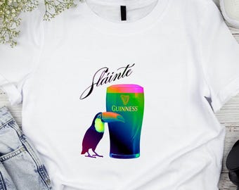 Psychedelic Guinness Toucan Pint: Sláinte SVG PNG (Digital Download)