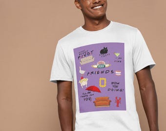 Friends Sitcom Iconic Moments Design: T-Shirt, Hoodie, Tote Bag (PNG & SVG Files)