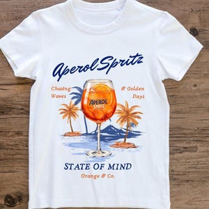 Aperol Spritz PNG SVG, bonnes vibrations, conception de t-shirt, t-shirt Aperol, citation drôle sur l'alcool, t-shirt déclaration Aperol, cadeau d'anniversaire pour les amoureux d'Aperol