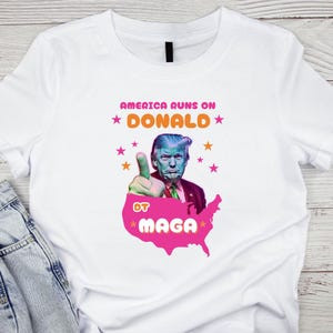 Donald Trump America Runs On Donald, Trump t-shirt, Funny Political Trump Tee, USA Patriotic Shirt, Trump shirt, Trump PNG file