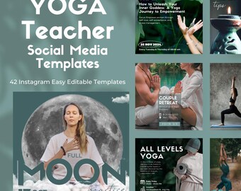 400 Yoga Templates in French | Canva Wellness and Meditation Templates ...