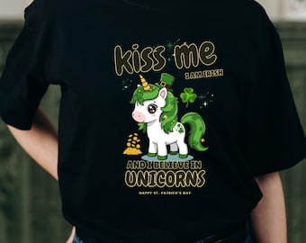St. Patrick's Day Unicorn SVG: Kiss Me I'm Irish (Digital Download)