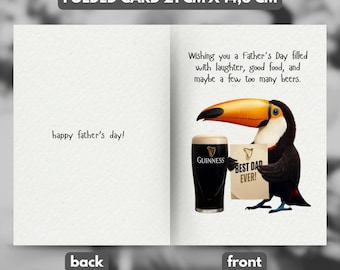 Funny Guinness Father's Day Card: Beer Joke (PDF file)